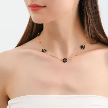 Женское ожерелье Little Daisy, богемное выражение любви, с 18-каратными позолоченными звеньями из нержавеющей стали. Подарок для девушки.