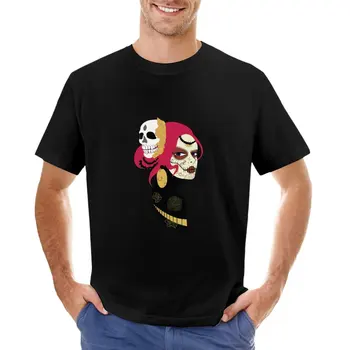 Футболка с изображением девушки с черепом, летняя одежда, мужские футболки с рисунком