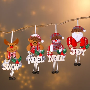 Рождественские мини-украшения в виде Санта-Клауса и Снеговика 2023, Рождественская Елка, Подвесные украшения для дома, спальни, Веселой вечеринки, Праздничный кулон