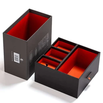 Роскошный упаковочный ящик, бумажная коробка для винных инструментов с несколькими внутренними лотками, Шкатулка для ювелирных изделий с индивидуальным логотипом.
