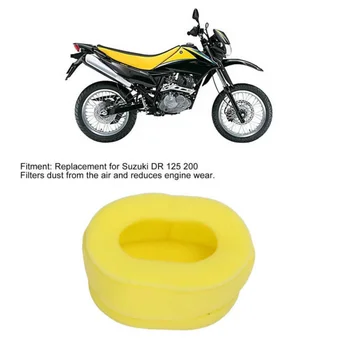 Очиститель фильтра воздухозаборника двигателя Замена деталей мотоцикла для Suzuki DR 125 200 Double Foam желтого цвета