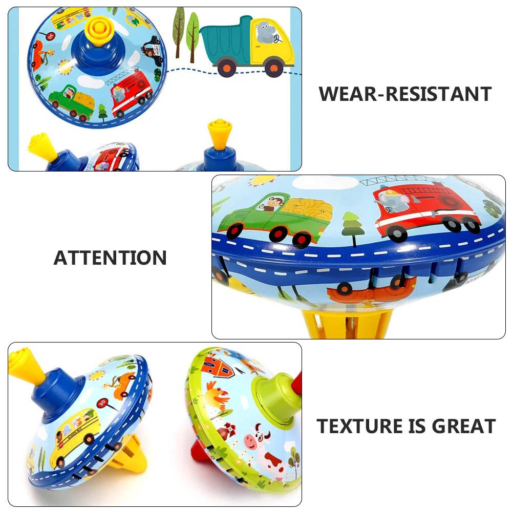 Железная игрушка с жестяной крышкой, Развивающая Вращающаяся игрушка для детей, Классические детские Музыкальные игрушки - 4
