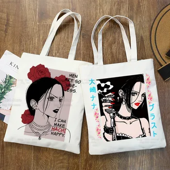 Сумки Black Stones NANA Osaki Ren Honjo, тканевая холщовая сумка для покупок, женская Эко-многоразовая сумка для покупок на плечо, Bolsas De Tela