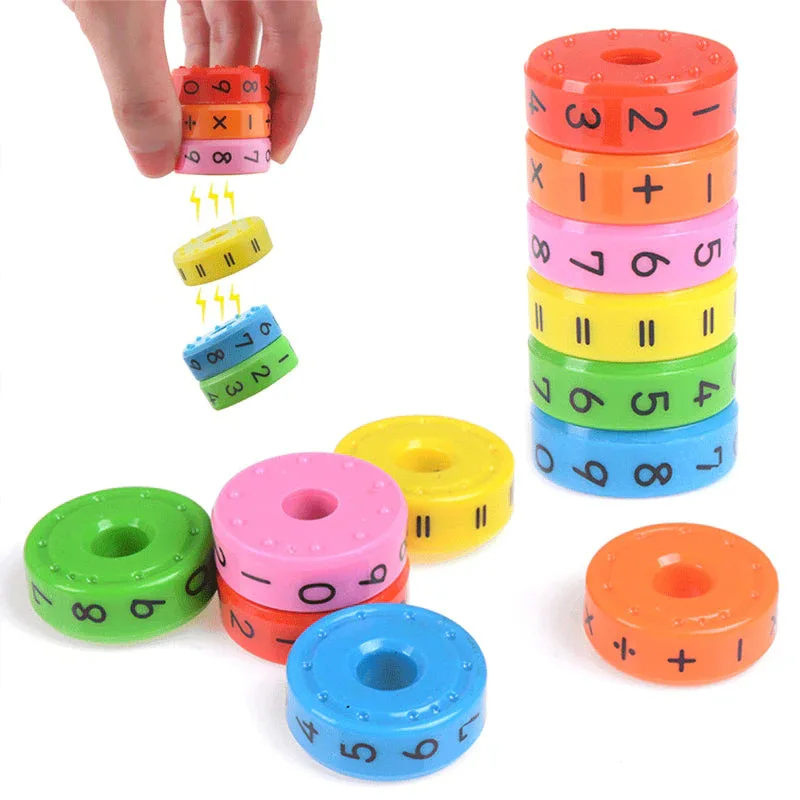 Забавное магнитное арифметическое колесо для дошкольного обучения, игрушка-манипулятор, Рождественский подарок - 2