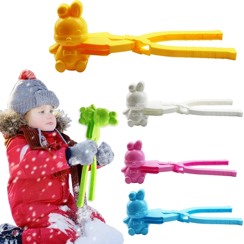 Игрушки-зажимы для снежков, набор форм для снега, снежная игрушка, зимние развлечения на открытом воздухе, Пляжные игрушки с песком для детей и взрослых - 3