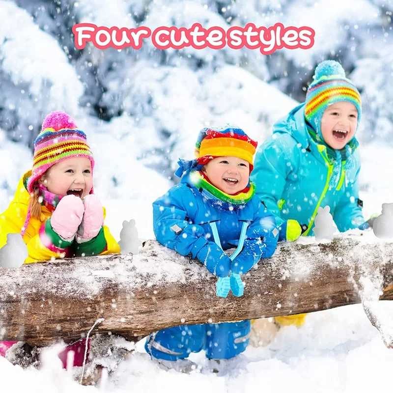 Игрушки-зажимы для снежков, набор форм для снега, снежная игрушка, зимние развлечения на открытом воздухе, Пляжные игрушки с песком для детей и взрослых - 4