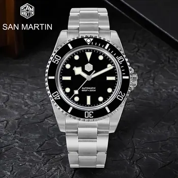 San Martin Классические Роскошные Дайверские Часы для Мужчин Water Ghost YN55 Автоматические Механические Наручные часы Sapphire 20Bar Водонепроницаемые BGW-9