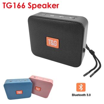 Мини-беспроводной динамик TG166, Сабвуфер, Bluetooth-совместимые Портативные колонки, USB 3D Стереоколонка объемного звучания, Басовая коробка, FM-радио