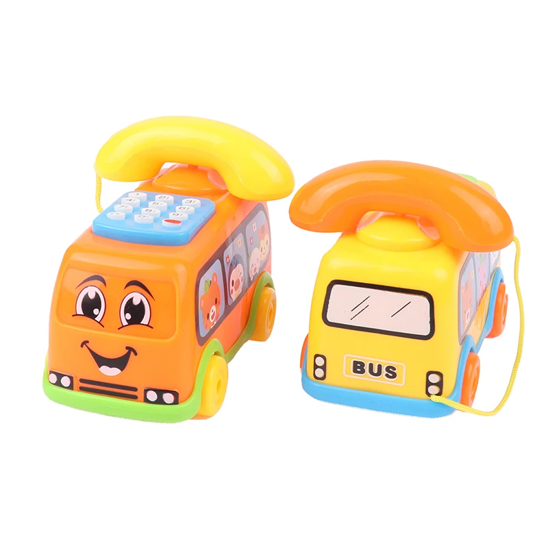 1 шт. Новая детская игрушка-симулятор автобуса-телефона для раннего обучения, музыкальная головоломка, мультяшный телефон для детей, игрушка для запоминания цвета и номера - 5