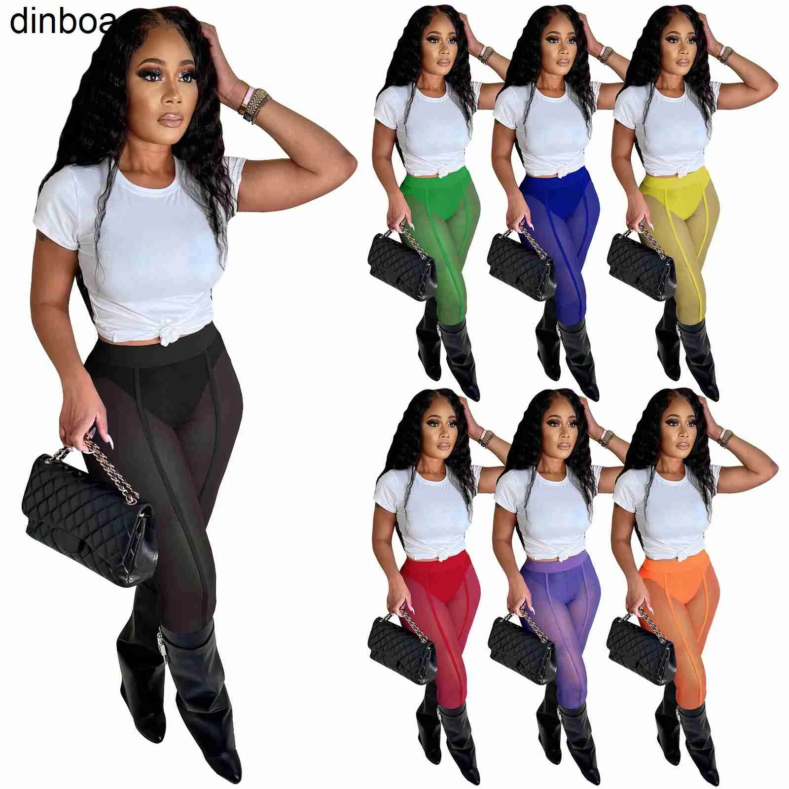 Dinboa-2023 Модные женские сексуальные газовые леггинсы для ночного клуба, перспективные леггинсы для отдыха, Брючный ремень, Нижнее белье - 0