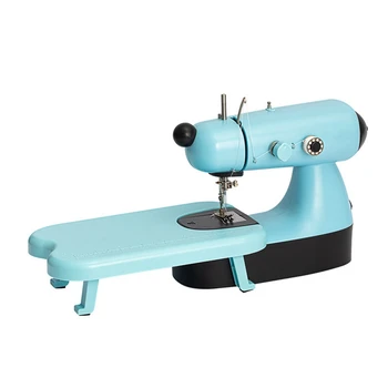 Модернизированная электрическая швейная машинка с сумкой для шитья, плата расширения Синяя портативная швейная машинка для домашних путешествий 