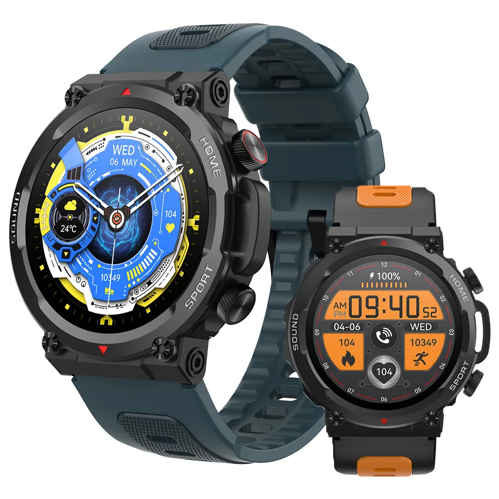 Мужские умные часы, водонепроницаемый спортивный трекер частоты сердечных сокращений, кислорода в крови, 1,39-дюймовый полноэкранный Bluetooth-вызов SmartWatch - 3