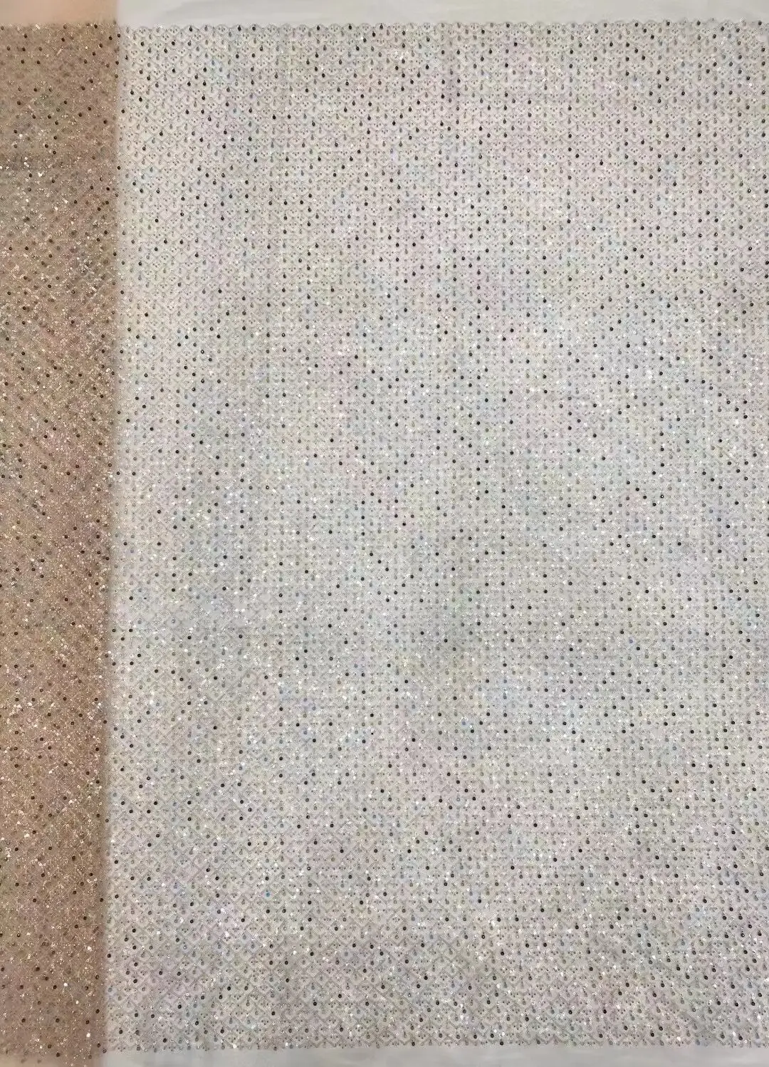 Классическая нигерийская французская кружевная ткань с бисером ручной работы JIANXI.C-1306.7208 для вечернего платья - 2