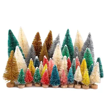 Полезная мини-Рождественская елка Очаровательные Яркие Красочные Миниатюрные рождественские елки Предметы домашнего обихода