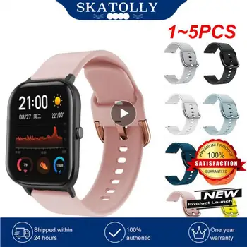 1 ~ 5ШТ Силиконовый Ремешок на Запястье Для Huami Amazfit GTS 2/Mini Smart Watch Band Спортивный Браслет Для Amazfit Bip S/U/GTS