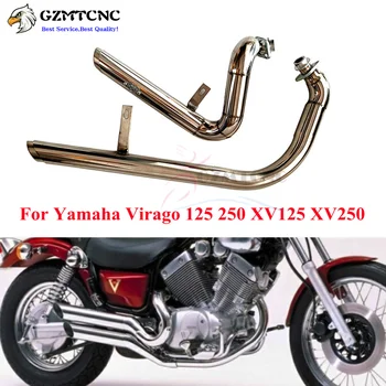 Выхлопная труба мотоцикла с глушителем Съемный Глушитель для Yamaha Virago 125/250 XV125 XV 125 XV250 XV 250