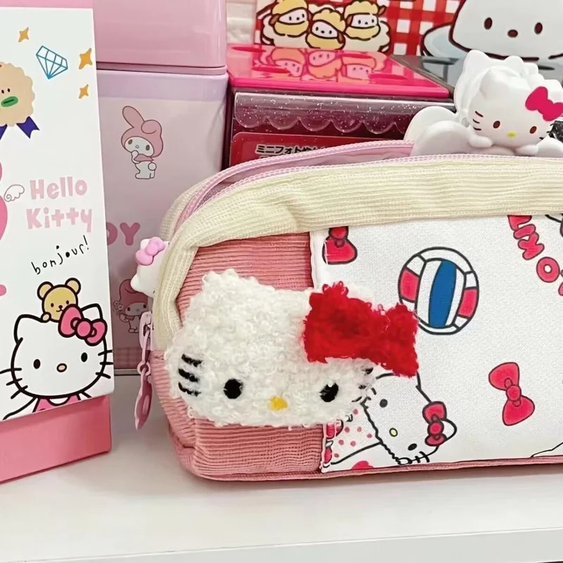 Sanrio Hello Kitty, милая сумка для карандашей с принтом, Y2k, сумка для хранения канцелярских принадлежностей для девочек-подростков, сумки для кошельков, канцелярские школьные принадлежности - 0
