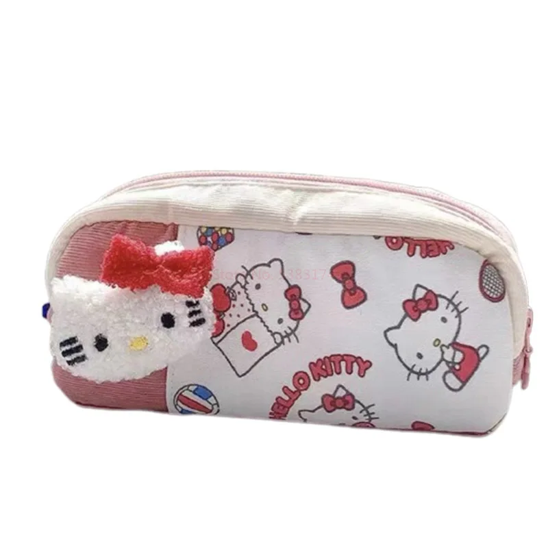 Sanrio Hello Kitty, милая сумка для карандашей с принтом, Y2k, сумка для хранения канцелярских принадлежностей для девочек-подростков, сумки для кошельков, канцелярские школьные принадлежности - 4