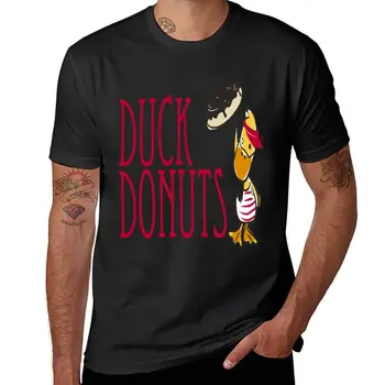 Новая футболка с изображением утиных пончиков, забавные футболки, быстросохнущая футболка, мужские футболки с чемпионами.