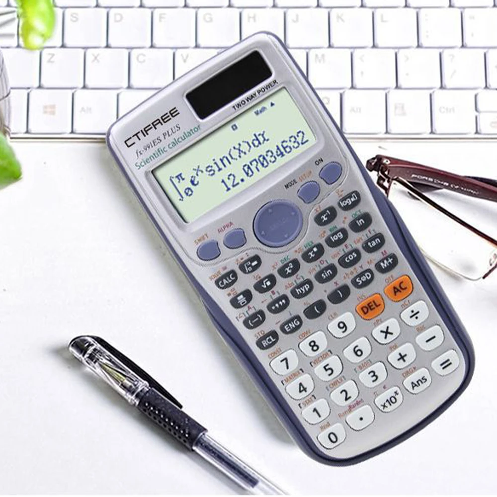 Оригинальный научный калькулятор, 417 функций, разработка для колледжа и делового офиса, аккумулятор - 5