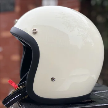 Винтажный мотоциклетный шлем из стекловолокна TT & COCASCOS с открытым лицом 3/4, удобный легкий защитный Casco Moto Capacete DOT Ece