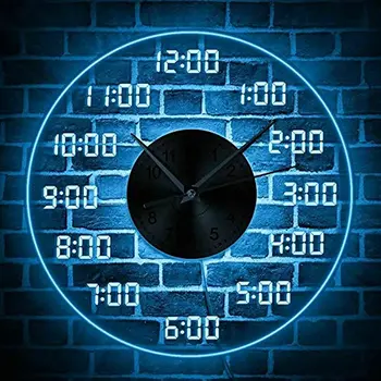 Светодиодные настенные часы, прозрачные большие настенные часы с цифровыми цифрами, настенные часы с гигантской светодиодной подсветкой