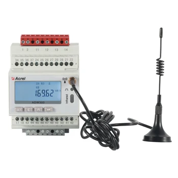 Acrel ADW300-LW923 Беспроводной измеритель энергии Интернета вещей RS485 Modbus Power Analyzer Связь для облачной платформы Интернета вещей