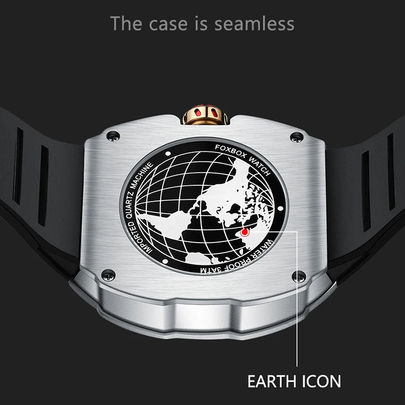 Мужские часы LIGE, роскошные квадратные модные деловые мужские часы с силиконовым ремешком, водонепроницаемые повседневные спортивные кварцевые часы для мужчин, хронограф - 3