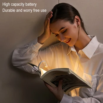 Мини светодиодный ночник с зажимом Портативная прикроватная лампа для спальни