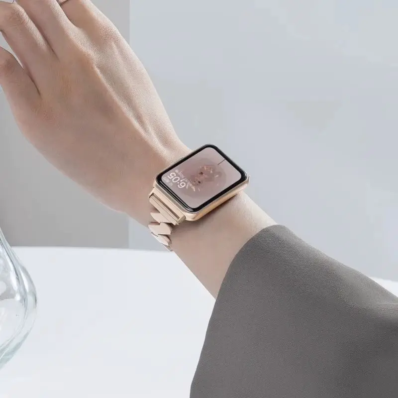 Металлический ремешок для Huawei Watch Fit2 браслет Correa Ремешок для часов Huawei Watch Fit sport Ремешок женский браслет - 3