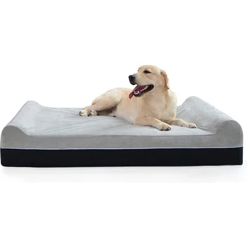Самая продаваемая кровать для большой собаки из пены с эффектом памяти, роскошная ортопедическая кровать для собаки