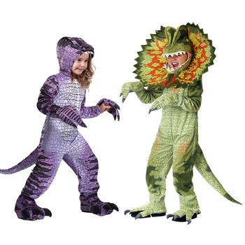 2021 Детские костюмы динозавра Трицератопса для девочек и мальчиков, косплей на Хэллоуин, детский Динозавр, ролевые игры, подарки для вечеринки, одевалки