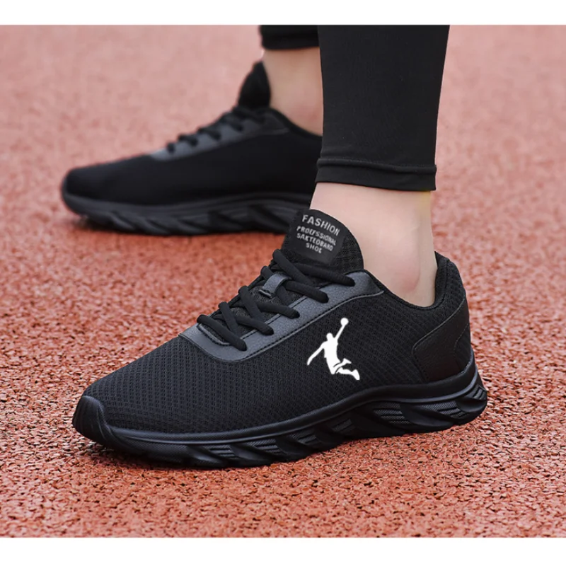 Летние мужские повседневные кроссовки, легкие дышащие кроссовки для бега, мужские кроссовки для отдыха на шнуровке, прогулочные кроссовки на плоской подошве, Zapatillas Hombre - 5