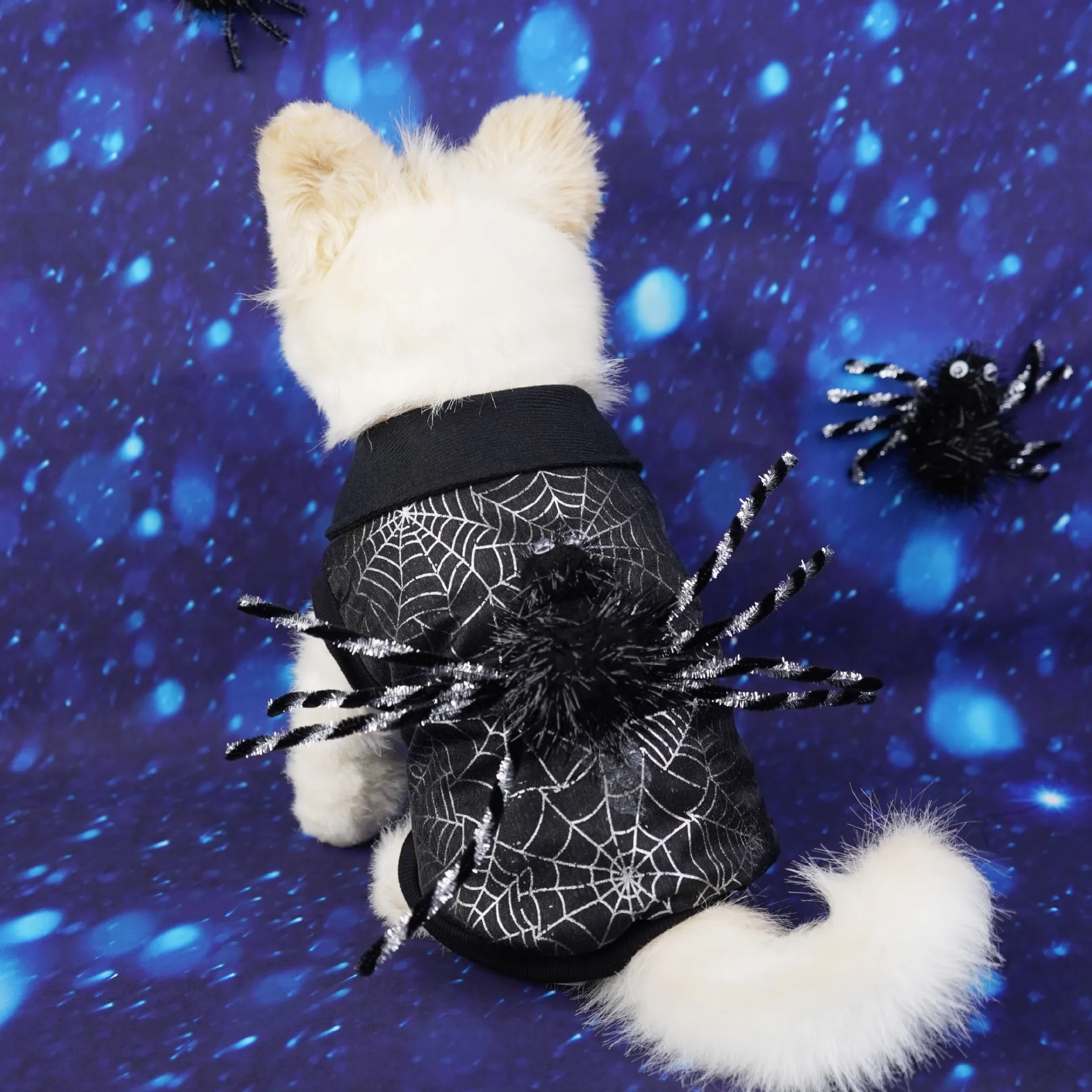 Костюм для домашних животных, Собака, Хэллоуин, Паутина, украшение для костюма, одежда для щенков, черный - 1