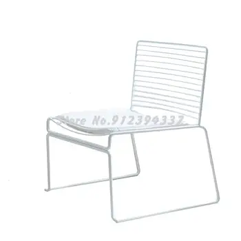 Nordic ins чистый красный стул со спинкой табурет креативное железное искусство повседневный кофейный столик и стул магазин одежды фото кресло