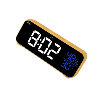 Светодиодные цифровые часы, инструменты для определения влажности, настольные часы с регулируемой яркостью