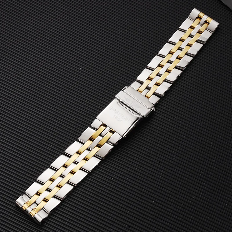 Ремешок для часов из нержавеющей стали 316L 22мм 24мм твердый металлический браслет для мужских часов браслет для часов Breitling A49350 AB042011 - 2