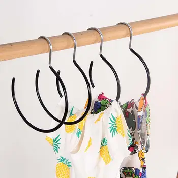 Вешалка для шарфов, металлические вешалки с кольцами для шарфов, Пластиковая вешалка для одежды, Вешалки для хранения, Органайзер для шкафа