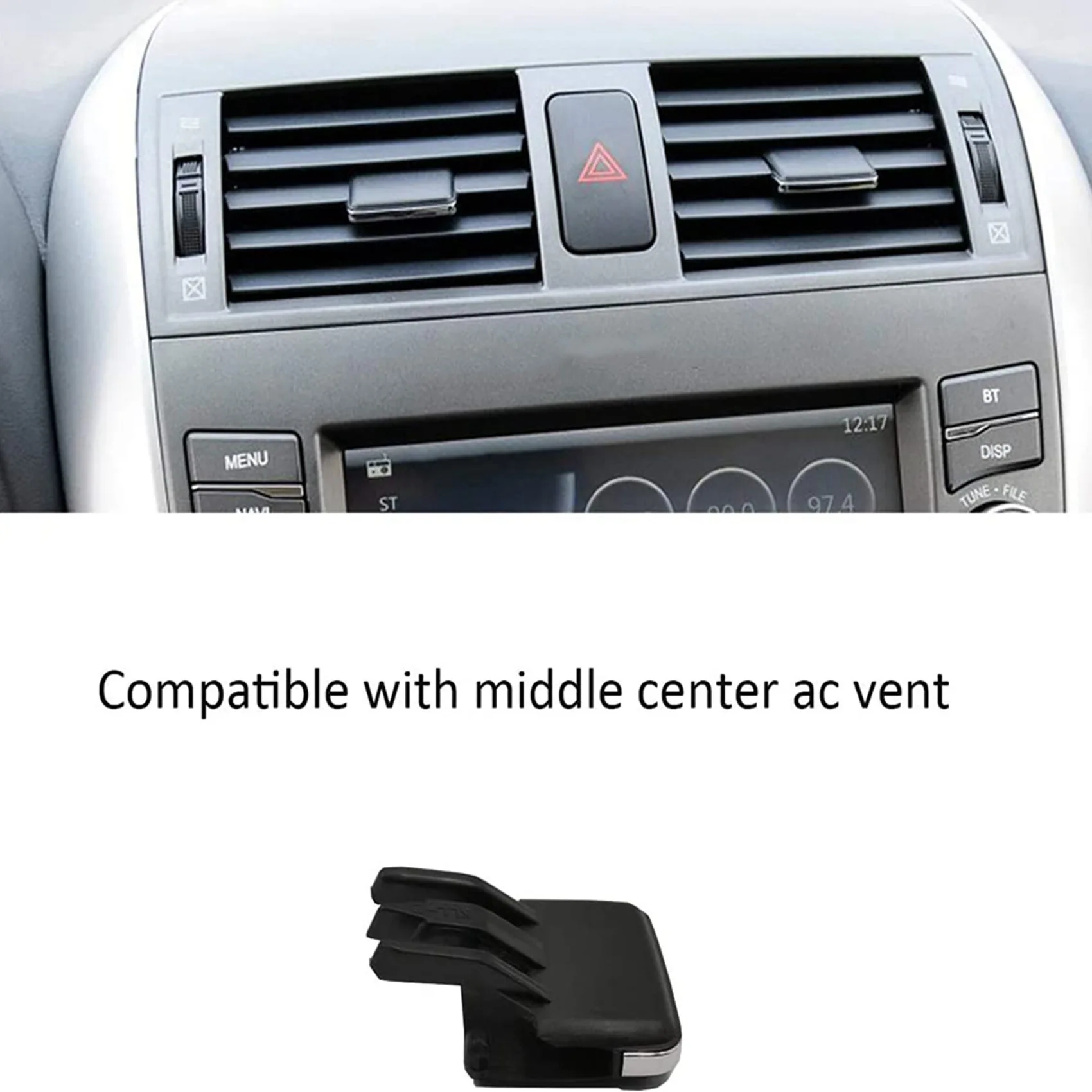 20x Зажимов для переднего центрального бокового отверстия для выпуска воздуха, ремкомплект пряжки для регулировки вентиляции переменного тока для Toyota Corolla 2009-2013 - 3