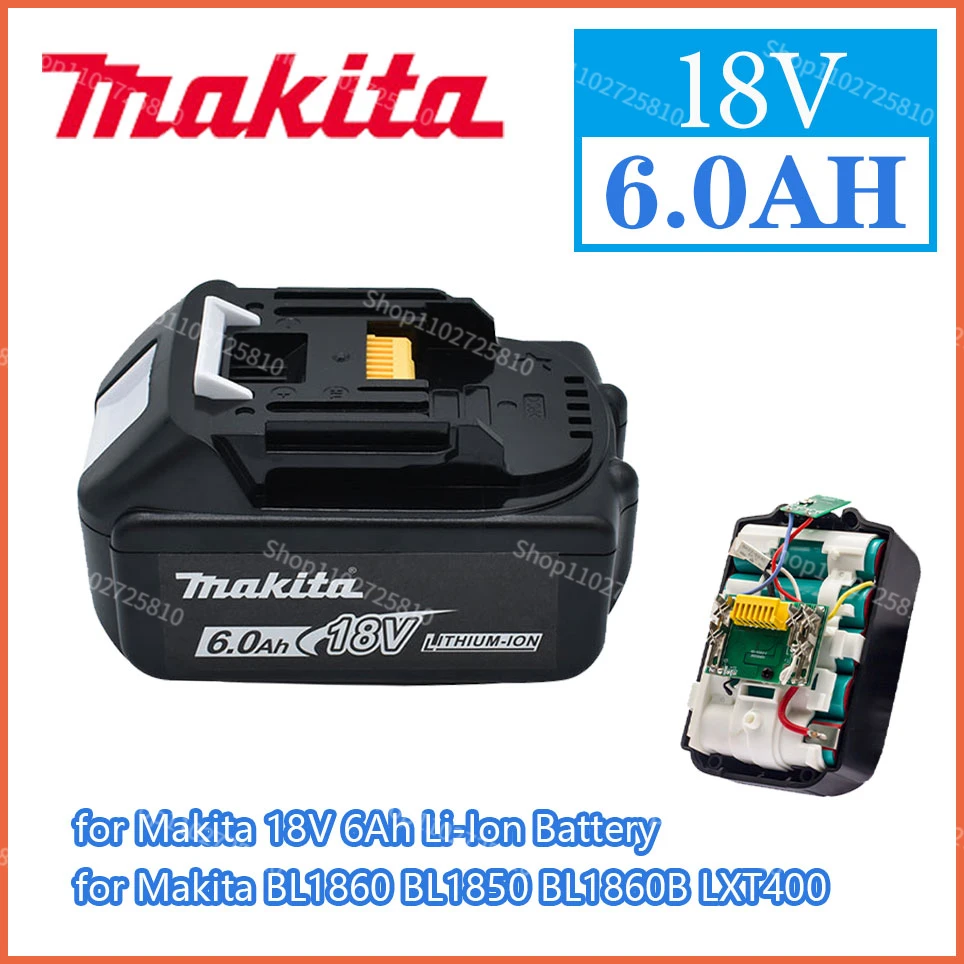 Makita 18V для makita bl1850B литий-ионный аккумулятор 18v 6.0Ah BL1840B BL1860 BL1890 BL1815 BL1830 BL1835 Аккумуляторные дрели LXT400 - 0