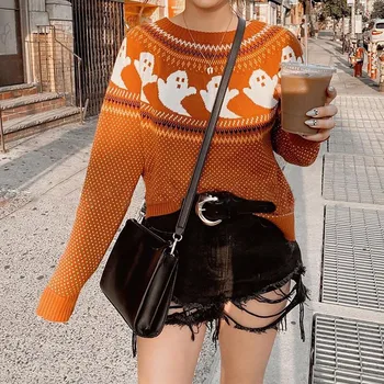 Весенне-осенний женский свитер, водолазка, пуловер с длинным рукавом, Вязаная однотонная асимметричная уличная одежда, теплый трикотаж оверсайз