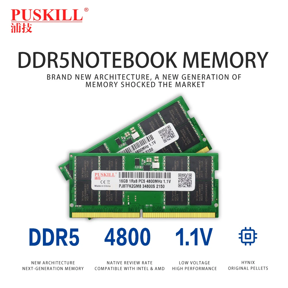 PUSKILL Memoria Оперативная Память DDR5 32 ГБ 16 ГБ 8 ГБ 4800 МГц Sodimm Ноутбук Высокопроизводительная Память для ноутбука - 2