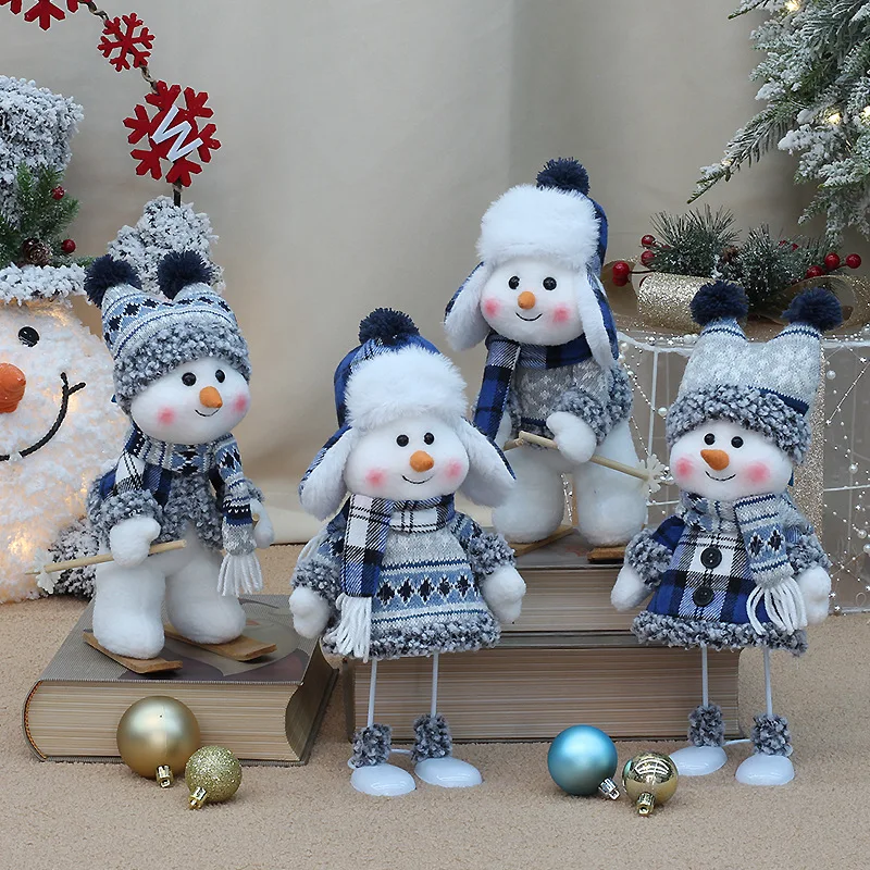 Рождественские куклы большого размера, рождественские подарки для детей, Рождественский Снеговик, Безликая Кукла, Медведь, Рождественские украшения для дома - 0