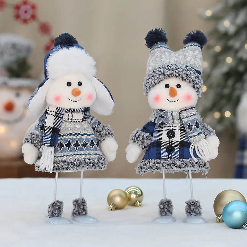 Рождественские куклы большого размера, рождественские подарки для детей, Рождественский Снеговик, Безликая Кукла, Медведь, Рождественские украшения для дома - 4