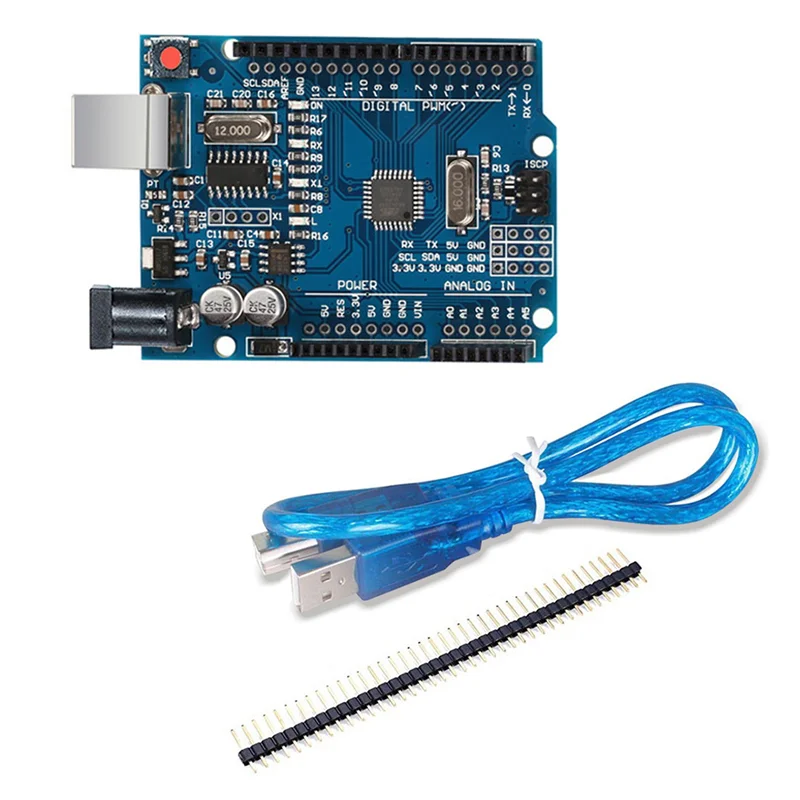 Для платы разработки Arduino UNO R3, совместимого с ATMEGA328P модуля микроконтроллера, материнской платы с кабелем - 2