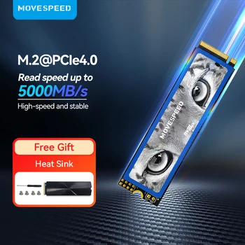 MOVESPEED SSD NVMe M2 5000 МБ/с. 4 ТБ 2 ТБ 1 ТБ Внутренний Твердотельный Жесткий Диск M.2 2280 PCIe 4,0 SSD-Накопитель для Портативных ПК PS5