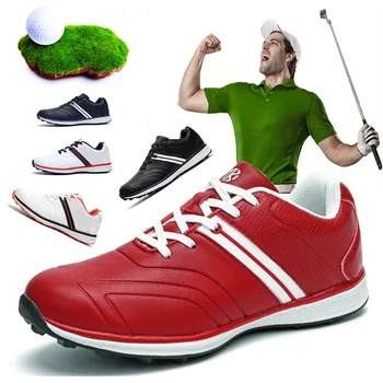 Мужская обувь для гольфа без шипов, профессиональные спортивные кроссовки для гольфа, водонепроницаемые кроссовки, противоскользящая обувь для гольфа, удобная обувь для отдыха