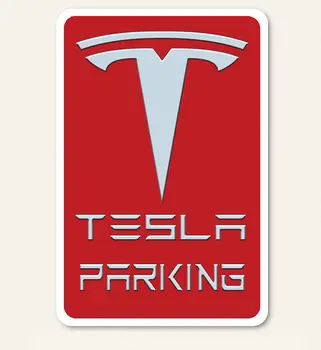 Предметы коллекционирования Voss Алюминиевая табличка Tesla Car Reserved Parking only с защитой от ультрафиолета в любую погоду