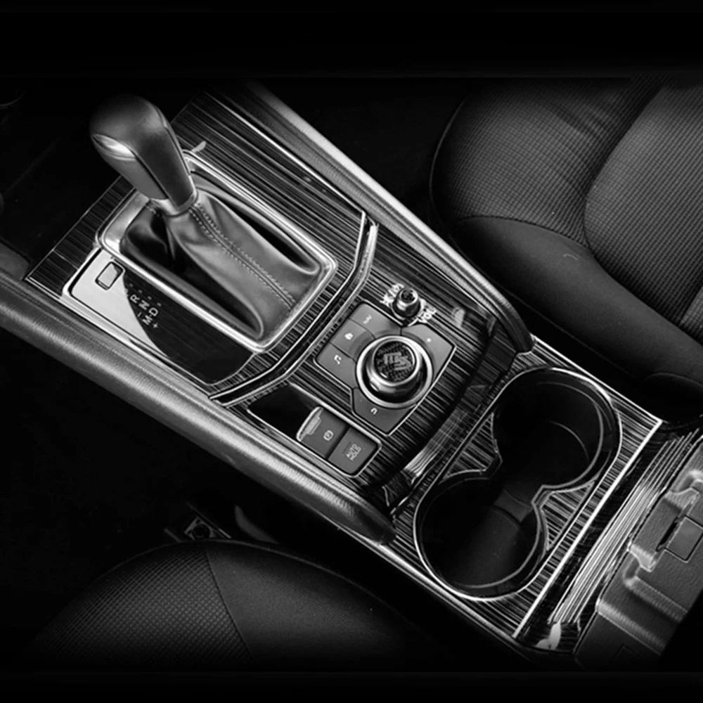 1 Комплект автомобильной консоли переключения передач, Накладка на панель, Крышка подстаканника, крышка дверного переключателя, крышка стеклоподъемника для Mazda CX-5 CX5 2017-2020 LHD - 3