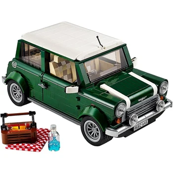 В НАЛИЧИИ Mini Cooper, совместимая конструкция 10242, 1077 шт., набор для сборки моделей автомобилей для взрослых, кирпичные подарки для детей